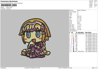Character0705 Embroidery File 6 sizes
