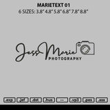 Marietext 01 Embroidery File 6 sizes