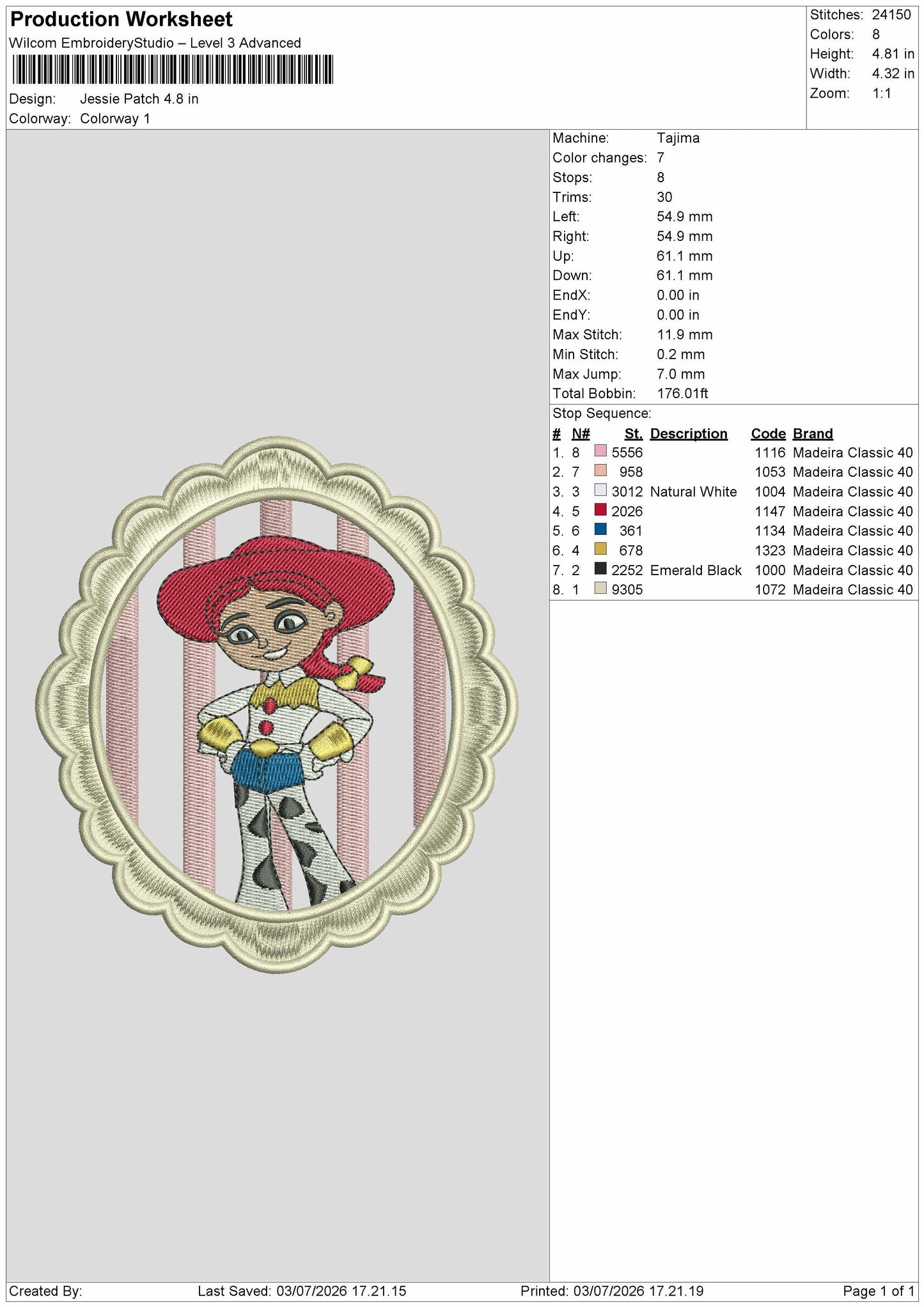 Jessiepatch Embroidery Machine Design File 6 sizes