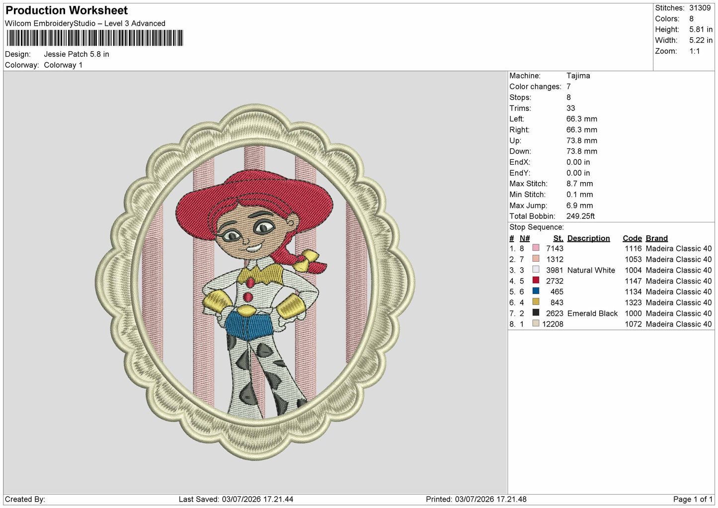 Jessiepatch Embroidery Machine Design File 6 sizes