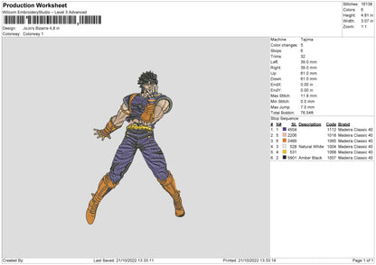 Jojo  Embroidery File 6 sizes