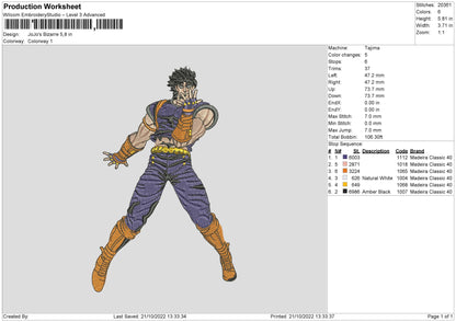 Jojo  Embroidery File 6 sizes