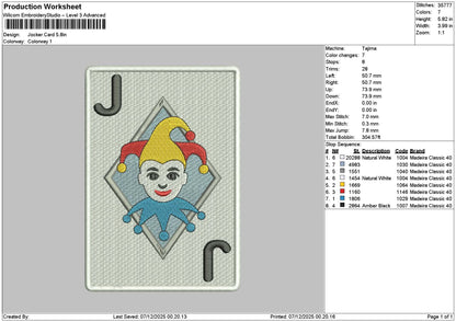 Card 0712 Embroidery File 6 sizes