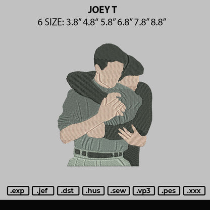 Joey T Embroidery File 6 sizes