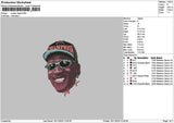 HeadJordan Embroidery File 6 sizes
