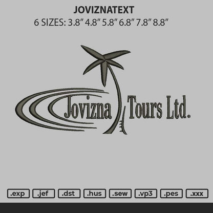 Joviznatext Embroidery File 6 sizes