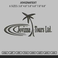 Joviznatext Embroidery File 6 sizes