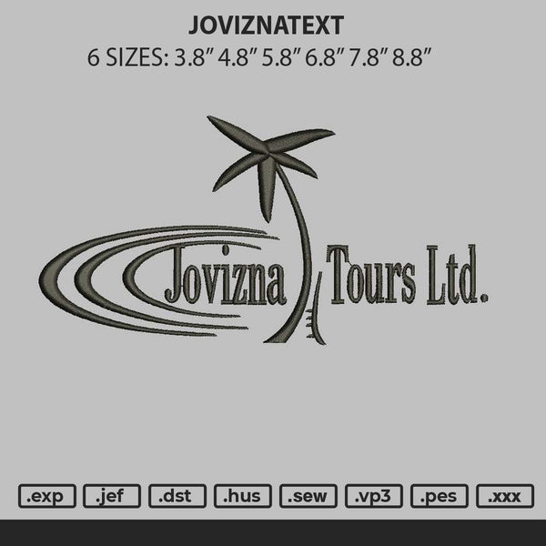 Joviznatext Embroidery File 6 sizes