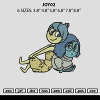 Joy02 Embroidery File 6 sizes