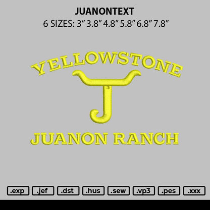 Junaontext Embroidery File 6 sizes