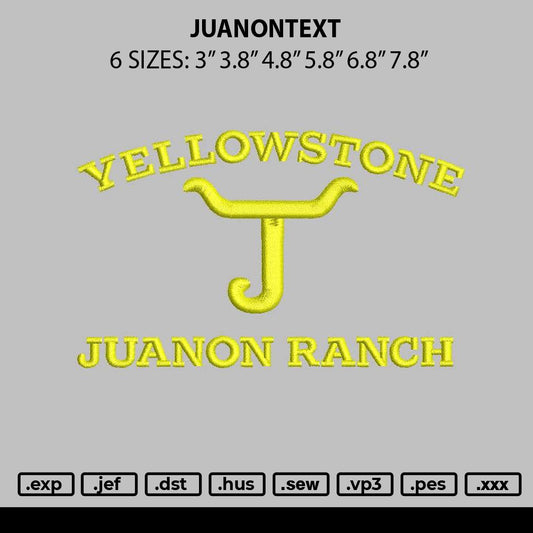 Junaontext Embroidery File 6 sizes