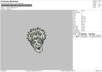 Jujutsu Kaisen Face Embroidery File 4 size