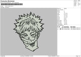 Jujutsu Kaisen Face Embroidery File 4 size