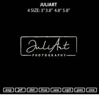 Juliart Embroidery File 4 sizes