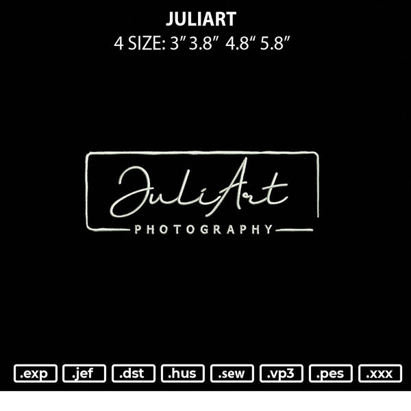 Juliart Embroidery File 4 sizes