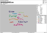 Juliantext Embroidery File 6 sizes