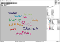 Juliantext Embroidery File 6 sizes