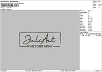 Juliarttext Embroidery File 6 sizes