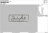Juliarttext Embroidery File 6 sizes