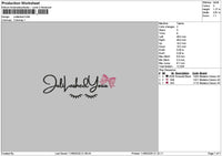 Julilatext Embroidery File 6 sizes