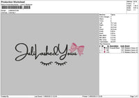 Julilatext Embroidery File 6 sizes
