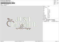 Just Peachie Embroidery File 6 sizes
