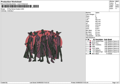 Men 0408 Embroidery File 6 sizes