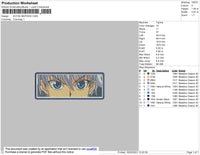 Killua Rectangle Embroidery File 4 size