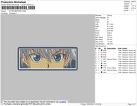 Killua Rectangle Embroidery File 4 size
