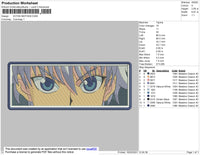 Killua Rectangle Embroidery File 4 size