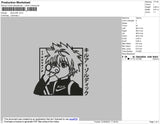 Killua BW Embroidery File 4 size