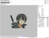 Kirito Embroidery File 4 size