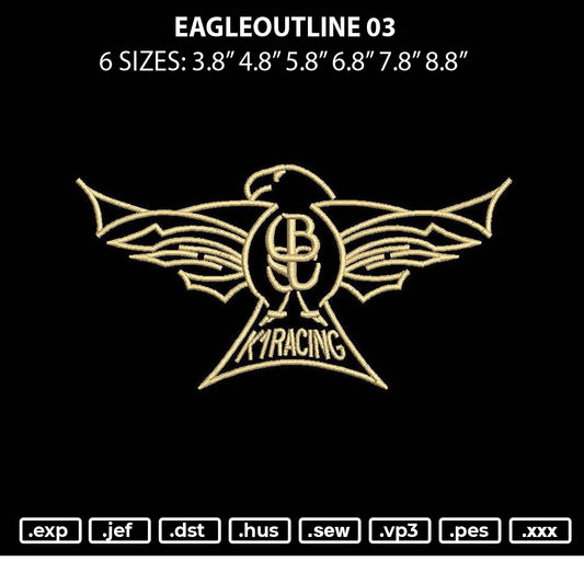 Eagleoutline 03 Embroidery File 6 sizes