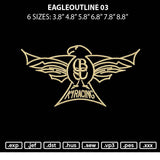 Eagleoutline 03 Embroidery File 6 sizes