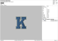 K Embroidery File 4 size