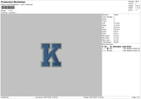 K Embroidery File 4 size