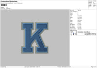 K Embroidery File 4 size