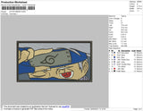 Kakashi Rectangle Embroidery File 4 size