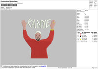 Kanye Embroidery File 4 size