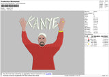 Kanye Embroidery File 4 size