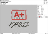 Kahliltext Embroidery File 6 sizes