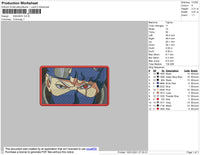 Kakashi Eyex Embroidery File 7 size