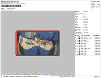 Kakashi Eyex Embroidery File 7 size