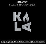 Kalatext Embroidery File 6 sizes