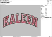 Kaleen Embroidery File 5 sizes