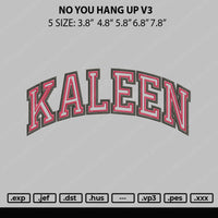Kaleen Embroidery File 5 sizes