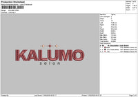 Kalumotext Embroidery File 6 sizes