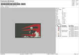 Kaneki Tokyo Ghoul Embroidery File 4 size