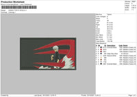 Kaneki Tokyo Ghoul Embroidery File 4 size