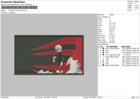 Kaneki Tokyo Ghoul Embroidery File 4 size